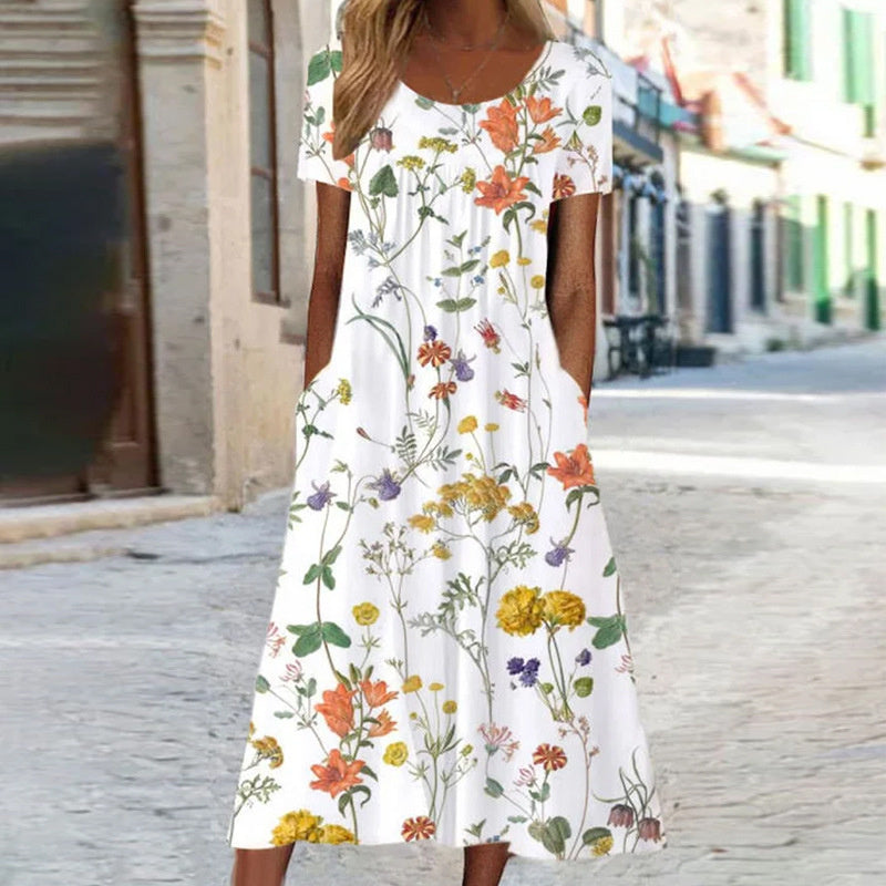 Diantha | Robe fleurie gracieuse couvrant le ventre