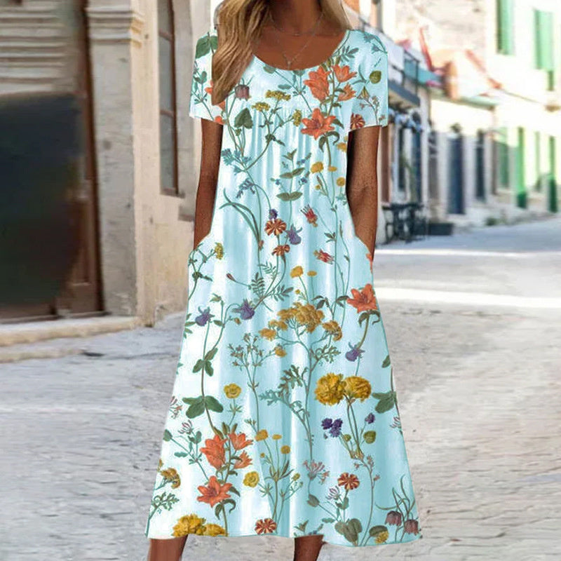 Diantha | Robe fleurie gracieuse couvrant le ventre