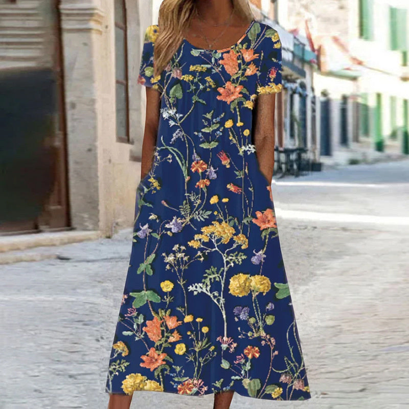 Diantha | Robe fleurie gracieuse couvrant le ventre