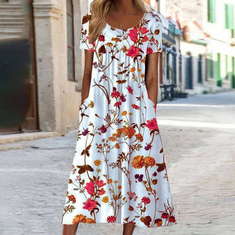 Diantha | Robe fleurie gracieuse couvrant le ventre