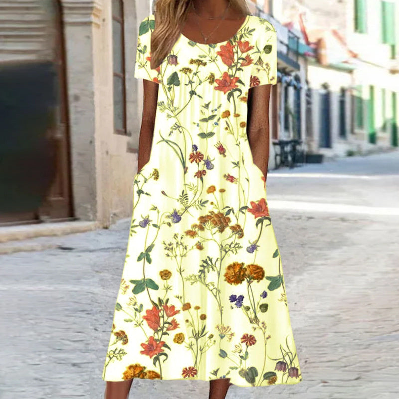 Diantha | Robe fleurie gracieuse couvrant le ventre