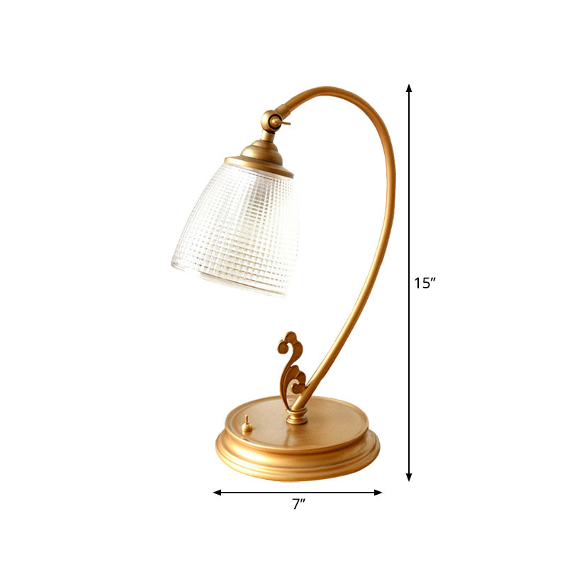 BrightLux - Lamp met vintage gouden metalen nachtlicht