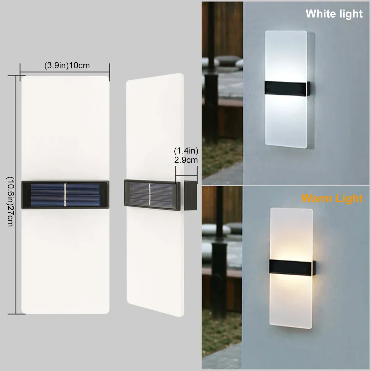 AuroraSolar - Solar LED-Buitenwandlamp