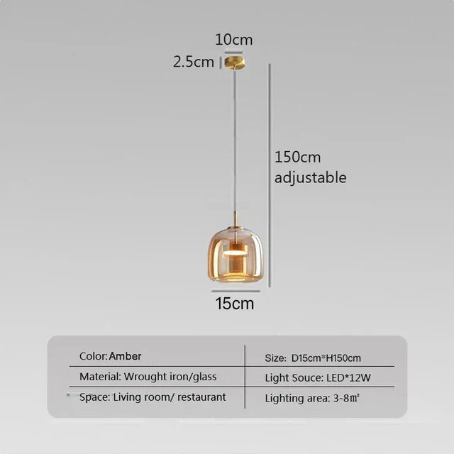 ClearAura - Lampe en verre minimaliste