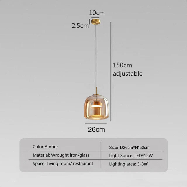 ClearAura - Lampe en verre minimaliste