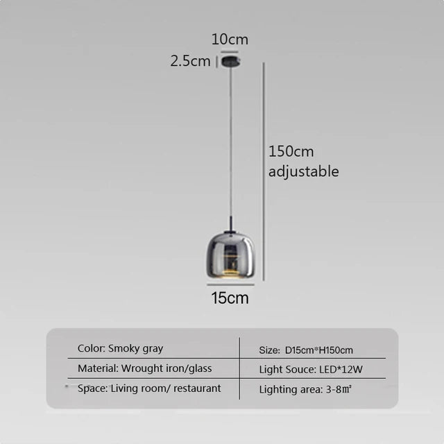 ClearAura - Lampe en verre minimaliste