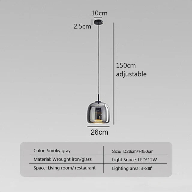 ClearAura - Lampe en verre minimaliste
